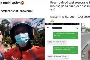 11 Status FB lucu curhat driver ojek online dapat order makanan, kocak