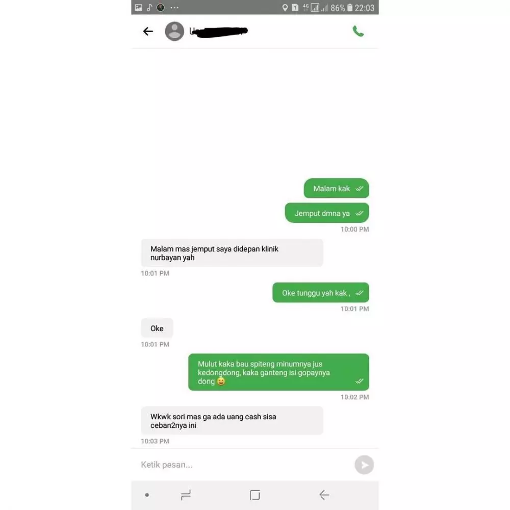 driver ojek online ajak adu pantun © 2022 instagram.com