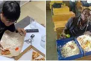 10 Momen lucu orang makan asal kenyang, bikin heran lihatnya