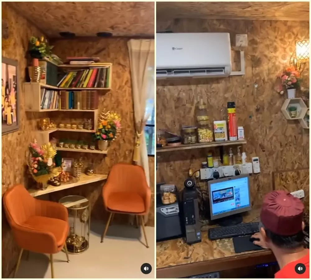 rumah dinding seng isi mewah © 2022 Instagram