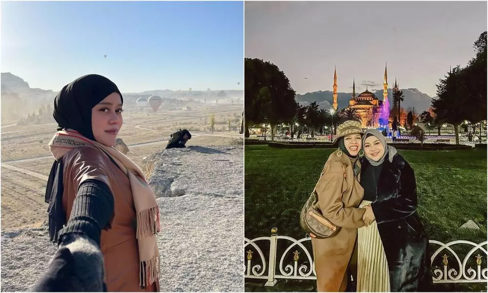 beda gaya Lesty Kejora & Aurel Hermansyah di Turki Berbagai sumber  beda gaya Lesty Kejora & Aurel Hermansyah di Turki Berbagai sumber