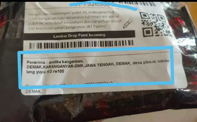nama orang di kiriman paket aneh-aneh © Twitter nama orang di kiriman paket aneh-aneh © Twitter