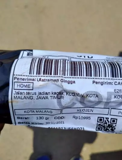 nama orang di kiriman paket aneh-aneh © Twitter nama orang di kiriman paket aneh-aneh © Twitter