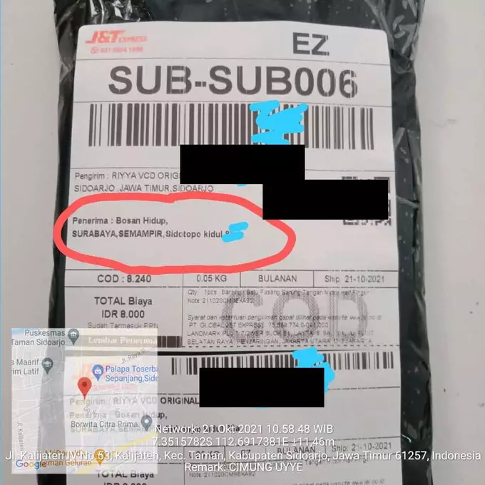 nama orang di kiriman paket aneh-aneh © Twitter nama orang di kiriman paket aneh-aneh © Twitter