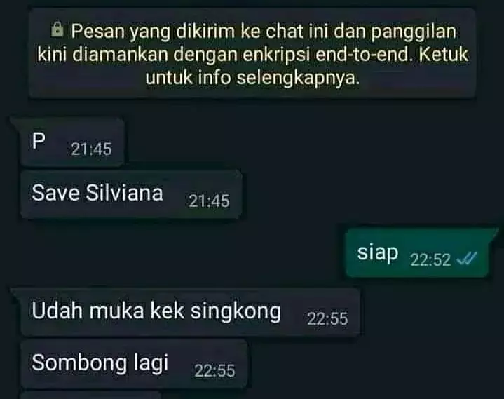 ngasih tahu nomor WA ke teman lucu © berbagai sumber