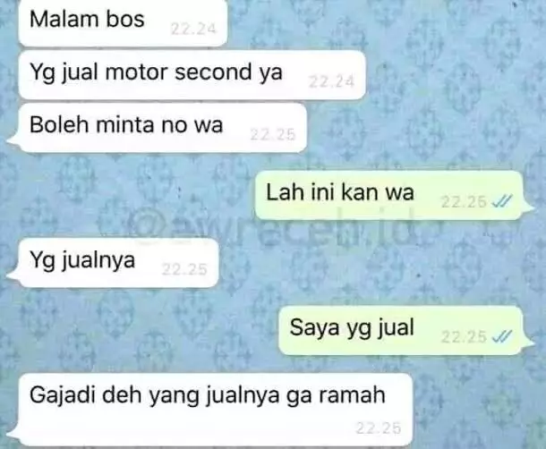 ngasih tahu nomor WA ke teman lucu © berbagai sumber