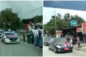 Momen mobil rombongan Jokowi beri jalan ambulans ini tuai pujian