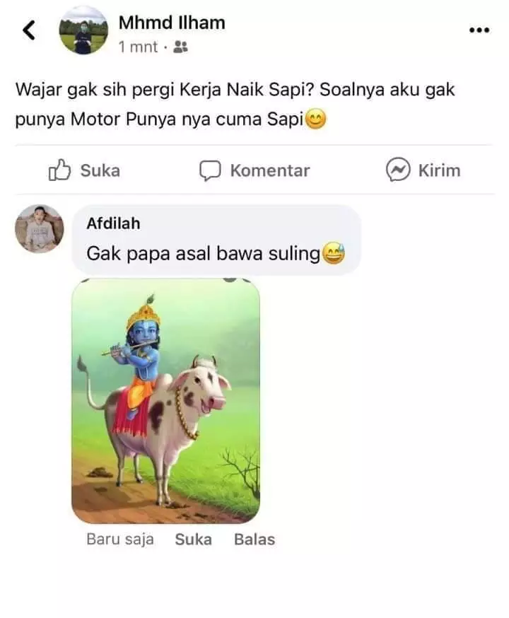 status mau curhat jadi lucu sendiri © Instagram