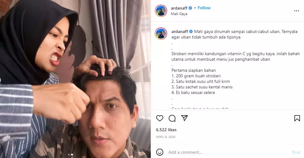 potret kocak tantri dan arda naff © instagram