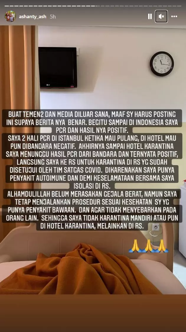 dihujat positif covid, ini curahan hati ashanty © instagram