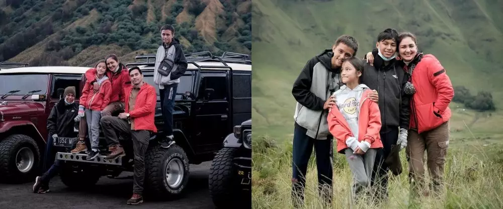 Momen 7 seleb liburan bareng anak di Bromo, © 