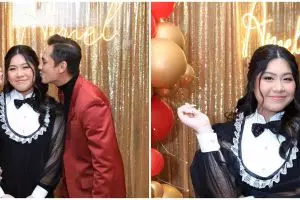 9 Momen sweet seventeen anak Ussy Sulistyawati, bertema hitam & emas