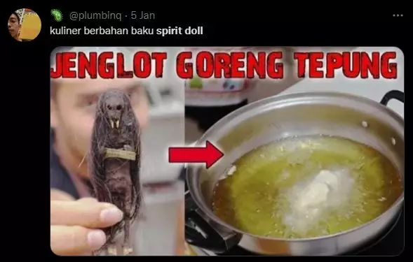 spirit doll nyeleneh ala warganet  © 2022 berbagai sumber