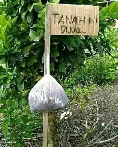 pengumuman lucu orang jual tanah © 2022 berbagai sumber