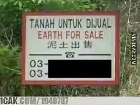 pengumuman lucu orang jual tanah © 2022 berbagai sumber