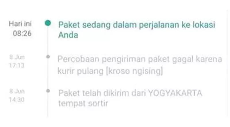 tulisan di notifikasi kiriman paket lucu © Twitter tulisan di notifikasi kiriman paket lucu © Twitter