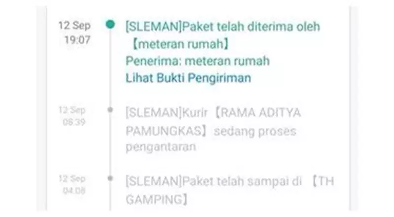 tulisan di notifikasi kiriman paket lucu © Twitter tulisan di notifikasi kiriman paket lucu © Twitter