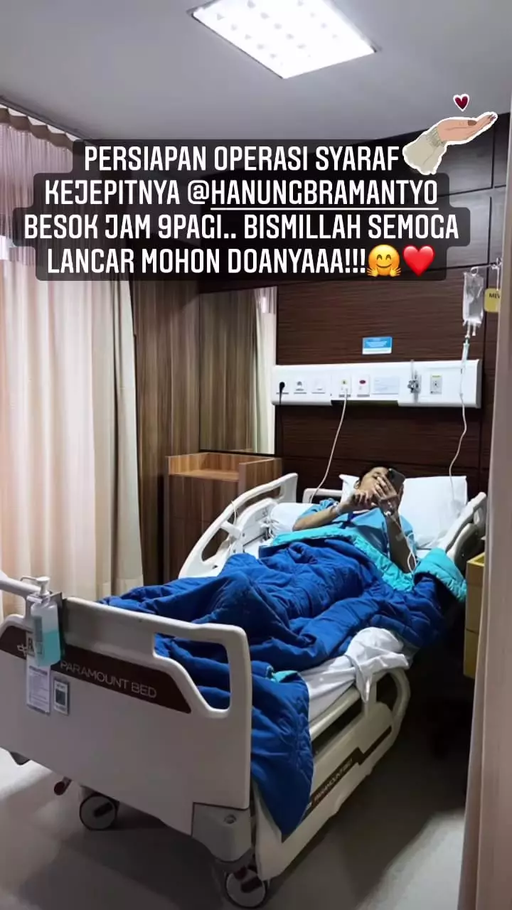 potret hanung operasi saraf kejepit © instagram potret hanung operasi saraf kejepit © instagram