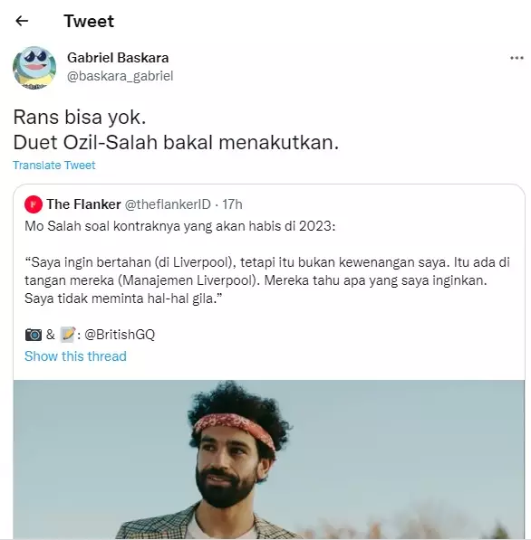 Cuitan lucu Mesut Ozil © 2022 brilio.net