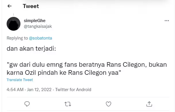 Cuitan lucu Mesut Ozil © 2022 brilio.net