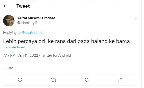 Cuitan lucu Mesut Ozil © 2022 brilio.net