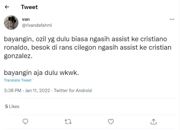 Cuitan lucu Mesut Ozil © 2022 brilio.net