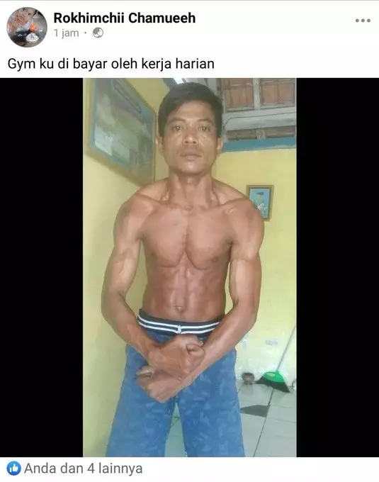 status fb guyonan tukang bangunan © Twitter