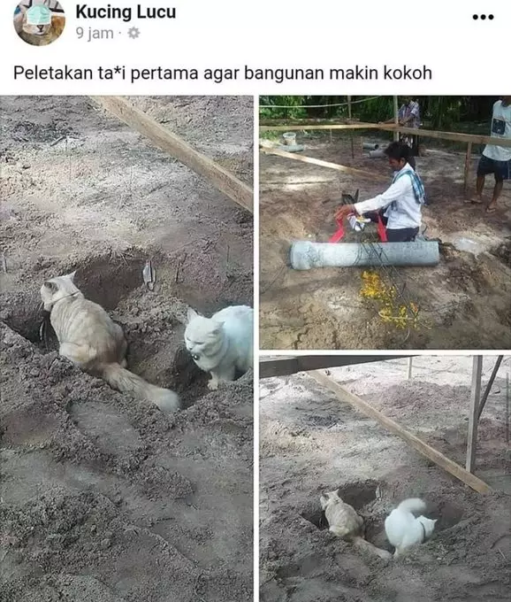 status fb guyonan tukang bangunan © Twitter