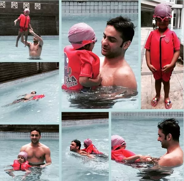 momen pemain serial Mahabharata momong anak © Instagram momen pemain serial Mahabharata momong anak © Instagram