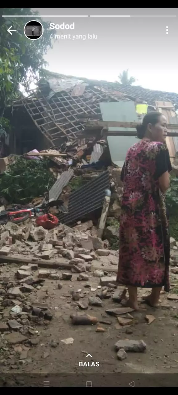 dampak gempa bumi banten © twitter dampak gempa bumi banten © twitter