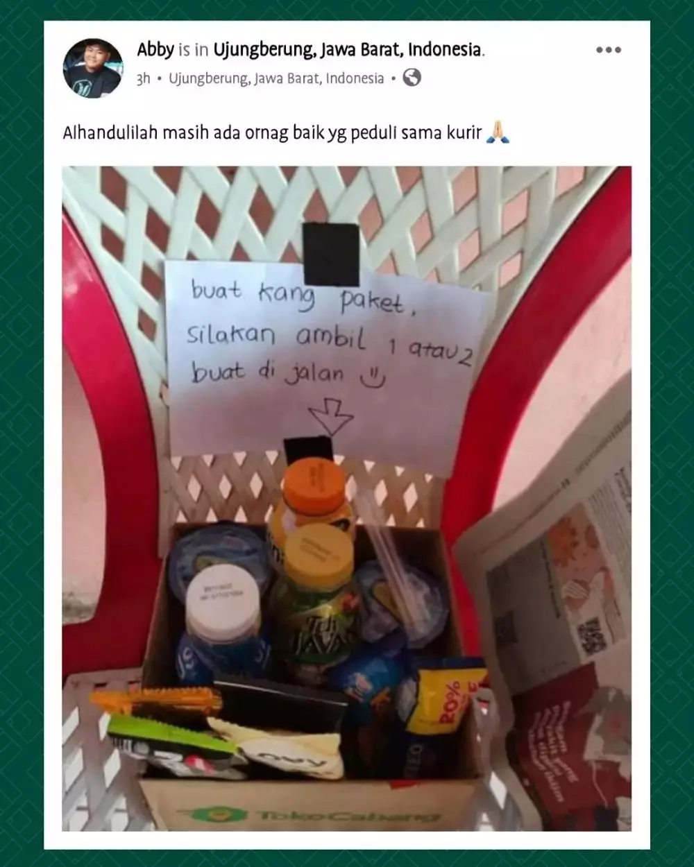 driver ojek online dapat tip dari customer © Instagram driver ojek online dapat tip dari customer © Instagram