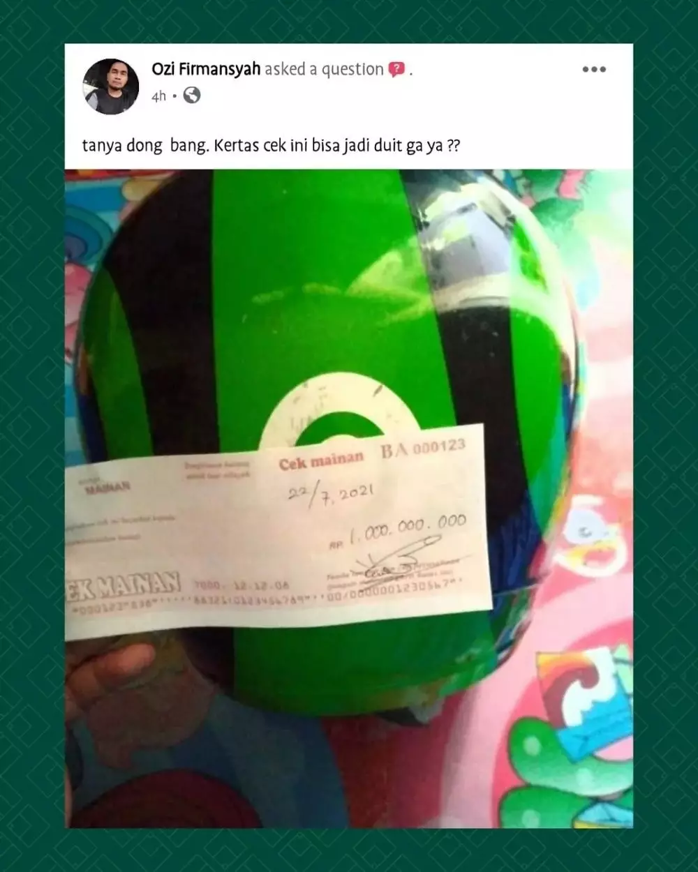 driver ojek online dapat tip dari customer © Instagram driver ojek online dapat tip dari customer © Instagram