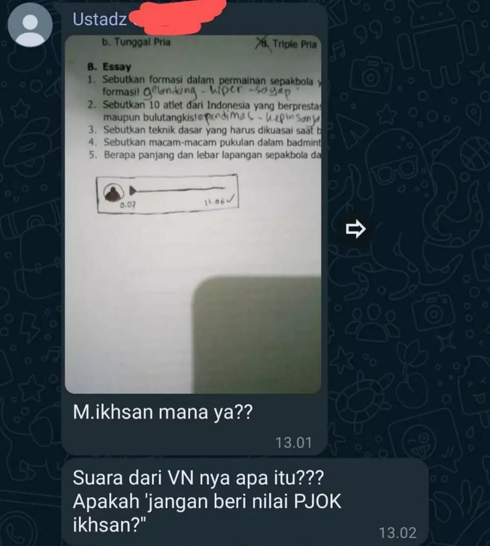 chat siswa dicari guru nyeleneh banget © Twitter chat siswa dicari guru nyeleneh banget © Twitter