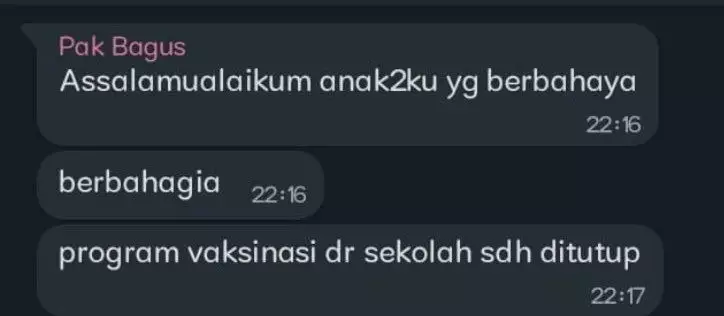 chat siswa dicari guru nyeleneh banget © Twitter chat siswa dicari guru nyeleneh banget © Twitter