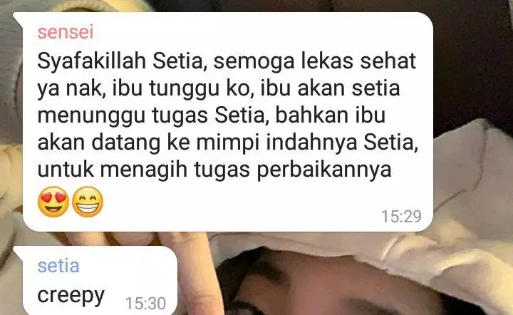 chat siswa dicari guru nyeleneh banget © Twitter chat siswa dicari guru nyeleneh banget © Twitter