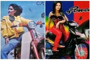 Potret jadul 12 seleb bintangi iklan motor, Inul dikira brand