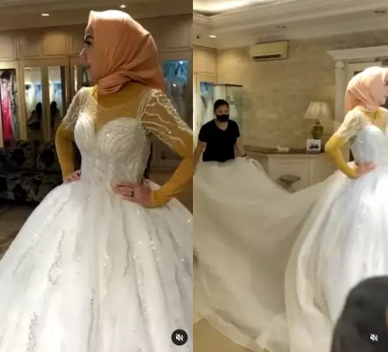Venna Melinda fitting gaun pernikahan © Instagram Venna Melinda fitting gaun pernikahan © Instagram