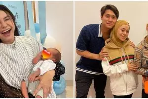 7 Momen seleb gendong Baby Leslar anak Lesty, anteng digendong Rossa