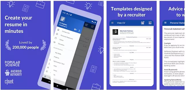 Aplikasi CV istimewa