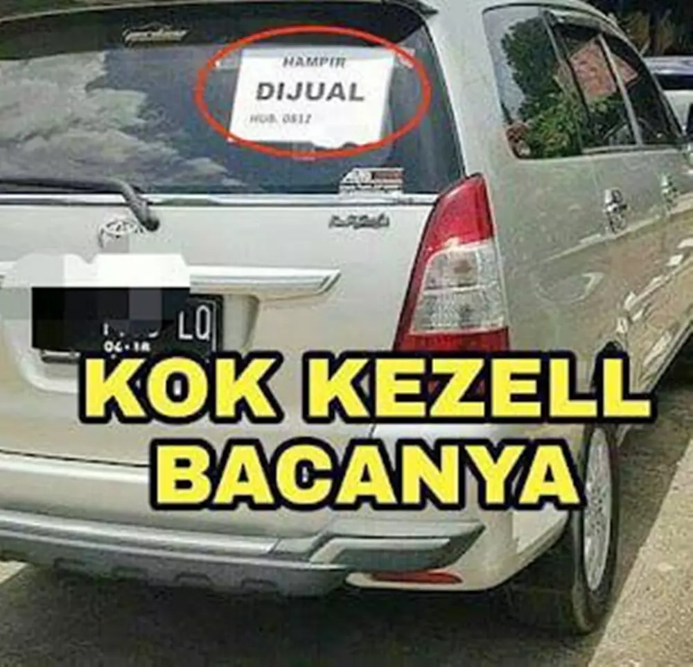 tulisan lucu di badan mobil © berbagai sumber