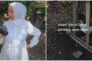 Wanita ini foto maternity dekat kandang ayam, 9 hasil potretnya keren