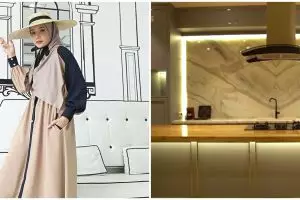 9 Potret dapur Zaskia Sungkar usai direnovasi, dilengkapi meja bar