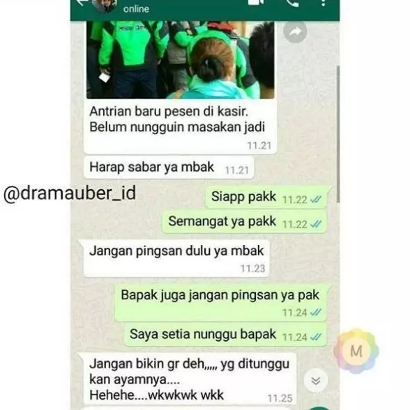 ojek online lagi antre orderan lucu © berbagai sumber