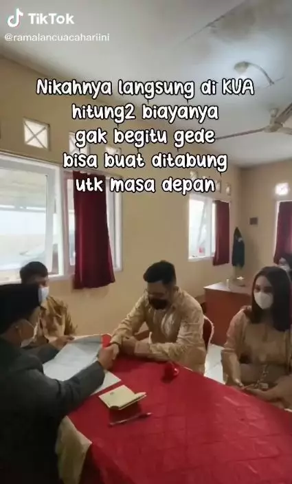 Beberkan biaya pernikahan hanya di KUA TikTok