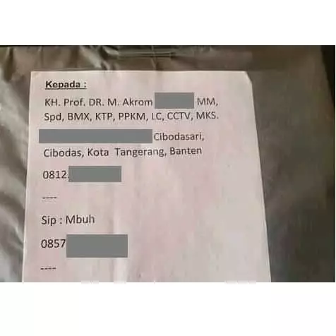 Alamat bikir kurir pusing © Twitter