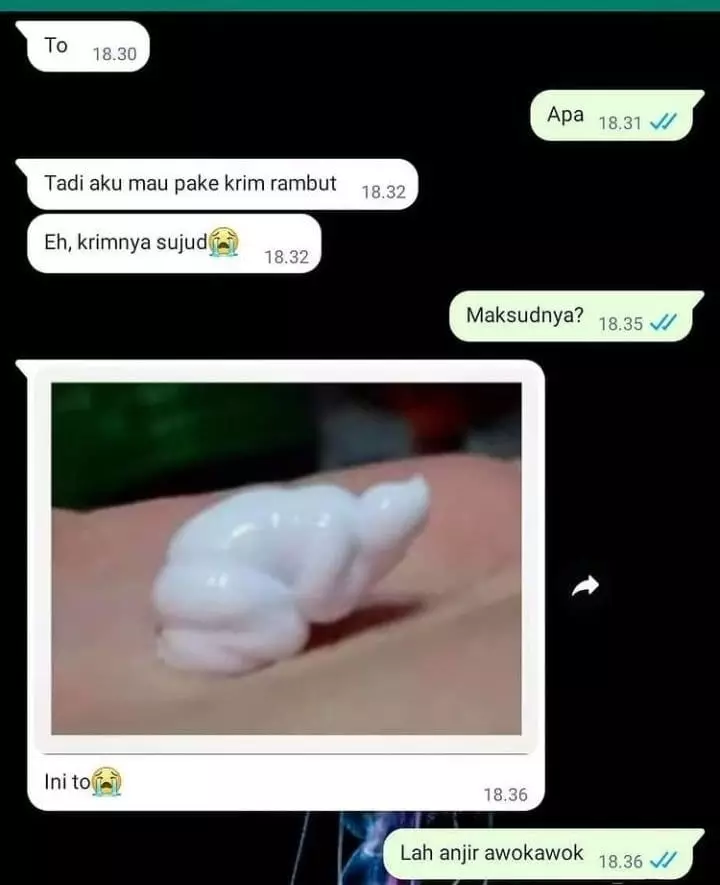chat temen ngirimin foto kocak bikin ketawa © Instagram chat temen ngirimin foto kocak bikin ketawa © Instagram