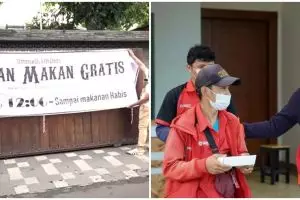 7 Potret Baim Wong buka rumah makan gratis buat driver ojek dan dhuafa