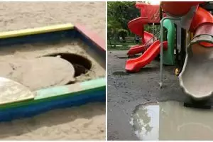 15 Penampakan nyeleneh di wahana bermain ini bikin bingung lihatnya