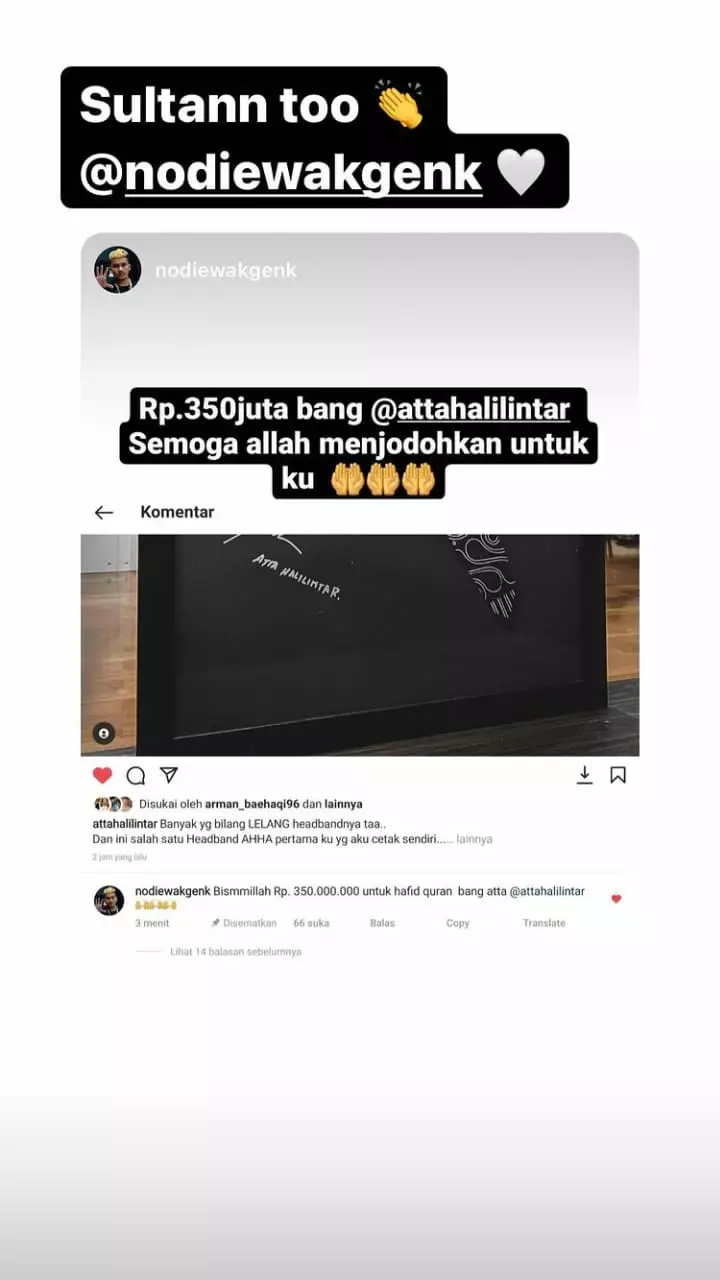 atta halilintar lelang bandana kesayangan © instagram