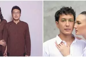 9 Gaya maternity shoot Nadine Chandrawinata, Dimas Anggara pamer tato